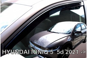 Hyundai Ioniq 5D 2020+ ​ Ζευγαρι Ανεμοθραυστες Απο Ευκαμπτο Φιμε Πλαστικο Heko - 2 ΤΕΜ.