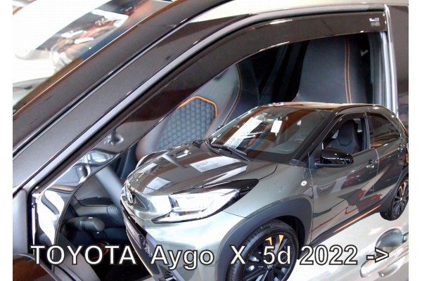 Toyota Aygo X 5D 2022+ ​ Ζευγαρι Ανεμοθραυστες Απο Ευκαμπτο Φιμε Πλαστικο Heko - 2 ΤΕΜ.