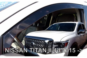 Nissan Titan 4D 2015+ Ζευγαρι Ανεμοθραυστες Απο Ευκαμπτο Φιμε Πλαστικο Heko - 2 ΤΕΜ.