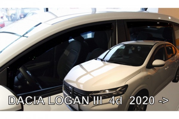 Dacia Logan 4D Sedan 2020+ΣΕΤ Ανεμοθραυστες Αυτοκινητου Απο Ευκαμπτο Φιμε Πλαστικο Heko - 4 ΤΕΜ.
