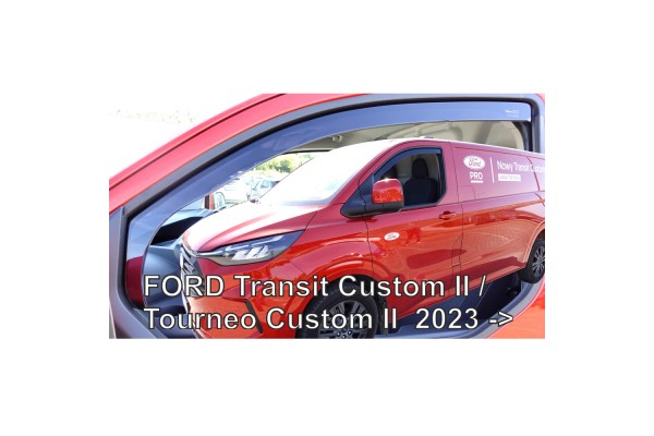 Ανεμοθραυστες Για Ford Transit Custom / Tourneo Custom 2023+ Ζευγαρι Απο Ευκαμπτο Φιμε Πλαστικο Heko - 2 ΤΕΜ.