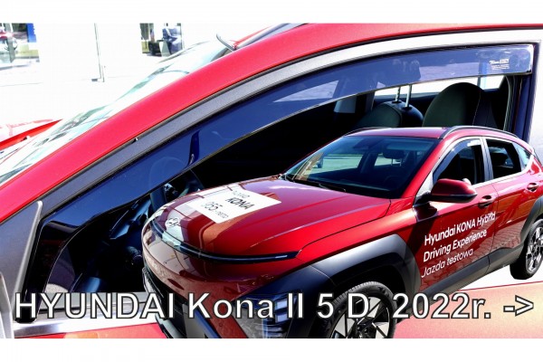 Ανεμοθραυστες Για Hyundai Kona 5D 2022+ ? Ζευγαρι Απο Ευκαμπτο Φιμε Πλαστικο Heko - 2 ΤΕΜ.