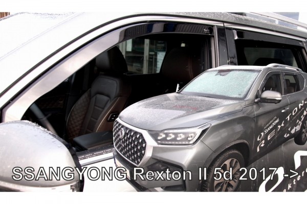 Ssangyong Rexton 5D 2017+ Σετ Ανεμοθραυστες Αυτοκινητου Απο Ευκαμπτο Φιμε Πλαστικο Heko - 4 ΤΕΜ.