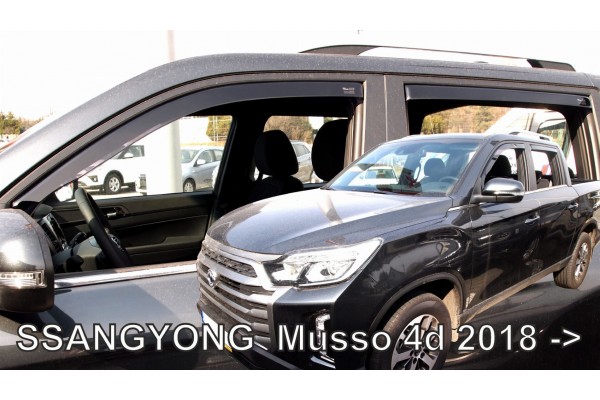 Ssangyong Musso 4D 2018+ΣΕΤ Ανεμοθραυστες Αυτοκινητου Απο Ευκαμπτο Φιμε Πλαστικο Heko - 4 ΤΕΜ.