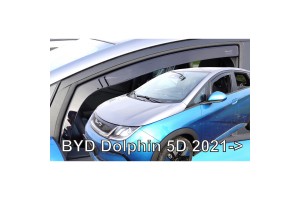 Ανεμοθραυστες Για Byd Dolphin 5D 2021+ Ζευγαρι Απο Ευκαμπτο Φιμε Πλαστικο Heko - 2 ΤΕΜ.