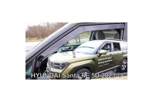 Ανεμοθραυστες Για Hyundai Santa Fe V 5D 2023+ Ζευγαρι Απο Ευκαμπτο Φιμε Πλαστικο Heko - 2 Τεμ