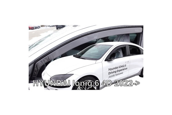 Ανεμοθραυστες Για Hyundai Ioniq 6 4D 2022+ Σετ Αυτοκινητου Απο Ευκαμπτο Φιμε Πλαστικο Heko - 4 Τεμ