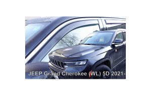 Ανεμοθραυστες Για Jeep Grand Cherokee Wl 5D 2021+ Σετ Αυτοκινητου Απο Ευκαμπτο Φιμε Πλαστικο Heko - 4 ΤΕΜ.