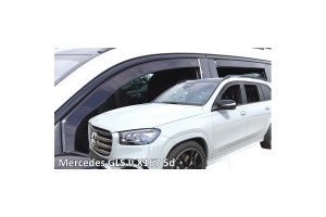 Ανεμοθραυστες Για Mercedes Gls X167 5D 2019+ Σετ Αυτοκινητου Απο Ευκαμπτο Φιμε Πλαστικο Heko - 4 Τεμ