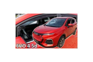 Ανεμοθραυστες Για Evo 4 5D 2020+ Σετ Αυτοκινητου Απο Ευκαμπτο Φιμε Πλαστικο Heko - 4 ΤΕΜ.
