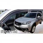 Ανεμοθραυστες Για Evo 5 5D 2020-2022 Σετ Αυτοκινητου Απο Ευκαμπτο Φιμε Πλαστικο Heko - 4 ΤΕΜ.