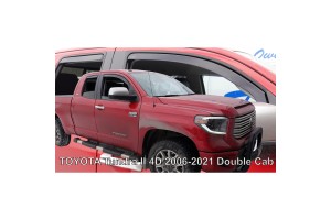Ανεμοθραυστες Για Toyota Tundra Ii 4D 2006-2021 Διπλη Καμπινα Σετ Αυτοκινητου Απο Ευκαμπτο Φιμε Πλαστικο Heko - 4 ΤΕΜ.