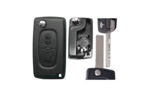 Citroen C3 / C4 / Αναδιπλουμενο ΑΝΤΑΛΛ.ΚΛΕΙΔΙ Με Καλυμμα 2 Κουμπιων Λαμα HU83 (ΜΕ Υποστηριξη ΜΠΑΤΑΡ.) (ΧΩΡΙΣ ΚΛΕΙΔΙ) Dga - 1 ΤΕΜ.