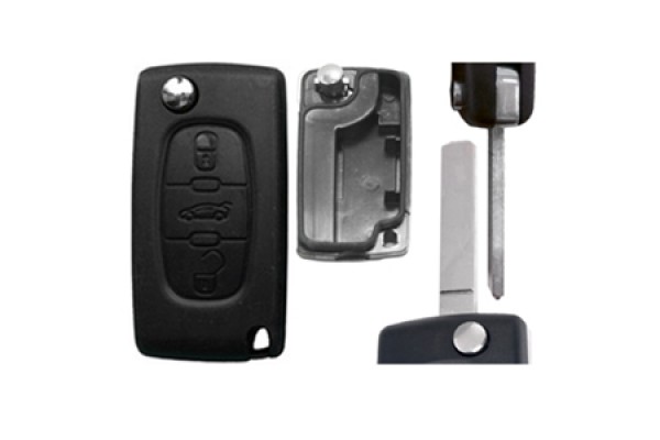 Citroen Αναδιπλουμενο ΑΝΤΑΛΛΑΚΤΙ. Κλειδι Με Καλυμμα 3 ΚΟΥΜΠΙΩΝ/ Λαμα VA2 (ΧΩΡΙΣ Υποστηριξη ΜΠΑΤΑΡ.) (ΧΩΡΙΣ ΚΛΕΙΔΙ) Dga - 1 ΤΕΜ.