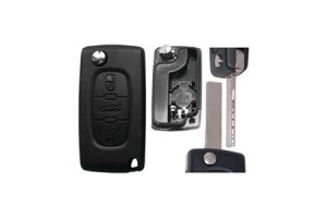 Citroen Αναδιπλουμενο Ανταλλακτικο Κλειδι Με Καλυμμα 3 Κουμπιων Λαμα HU83 (ME Υποστηριξη ΜΠΑΤΑΡΙΑΣ) (ΧΩΡΙΣ ΚΛΕΙΔΙ) Dga - 1 ΤΕΜ.
