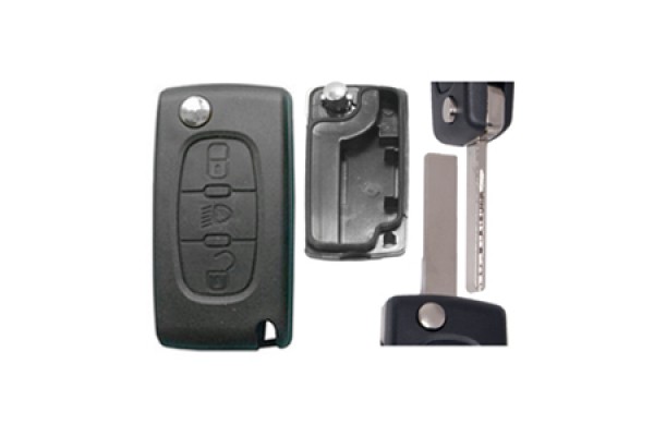 Citroen Αναδιπλουμενο Ανταλλακτικο Κλειδι Με Καλυμμα 2 Κουμπιων Λαμα HU83 (ΧΩΡΙΣ ΚΛΕΙΔΙ) Dga - 1 ΤΕΜ.