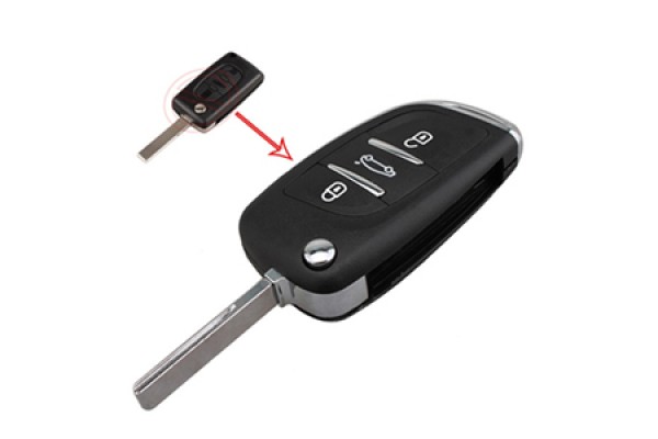 Citroen Αναδιπλουμενο Ανταλλακτικο Κλειδι Με Καλυμμα 3 Κουμπιων Λαμα HU83 (ΧΩΡΙΣ ΚΛΕΙΔΙ) Dga - 1 ΤΕΜ.