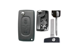 Peugeot 307 Ανταλλακτικο Κλειδι Με Καλυμμα 2 Κουμπιων / Λαμα VA2 (ΜΕ Υποστηριξη ΜΠΑΤΑΡΙΑΣ) Dga - 1 ΤΕΜ.