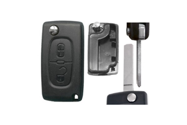 Peugeot 307 / Partner Ανταλλακτικο Κλειδι Με Καλυμμα 2 Κουμπιων / Λαμα VA2 (ΧΩΡΙΣ Υποστηριξη ΜΠΑΤΑΡΙΑΣ) Dga - 1 ΤΕΜ.