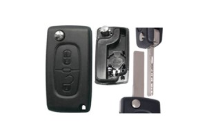 Peugeot 207 Αναδιπλουμενο ΑΝΤΑΛΛAKT.ΚΛΕΙΔΙ Με Καλυμμα 2 Κουμπιων / Λαμα HU83 (ME Υποστηριξη ΜΠΑΤΑΡ.) Dga - 1 ΤΕΜ.