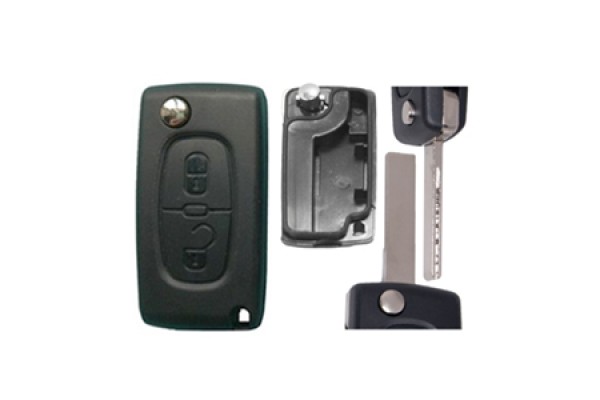 Peugeot Αναδιπλουμενο Ανταλλακτικο Κλειδι Με Καλυμμα 2 Κουμπιων / Λαμα HU83 (ΧΩΡΙΣ Υποστηριξη ΜΠΑΤΑΡ.) Dga - 1 ΤΕΜ.
