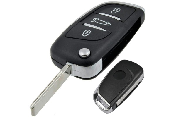 Ανταλλακτικο Κλειδι Για Peugeot 206 / 107 / 207 / 307 / 407 Citroen C2 / C3 / C4 / C5 / C6 Ανταλλακτικο Καλυμμα Χωρις Κλειδι 2 Κουμπιων - 1 ΤΕΜ.