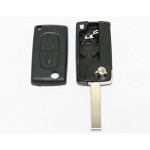 Ανταλλακτικο Κλειδι Για Peugeot 206 / 107 / 207 / 307 / 407 Citroen C2 / C3 / C4 / C5 / C6 Ανταλλακτικο Καλυμμα Χωρις Κλειδι 2 Κουμπιων - 1 ΤΕΜ.