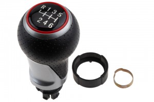 Πομολο Ταχυτητων Μαρκε Με Ενδειξη 6 Ταχυτητων Μαυρο Με Κοκκινο Για Audi A3 2003+ / A4 B8 2008+ / A5 2007+ / A6 2004+ / Q5 2008+ Nty - 1 ΤΕΜ.