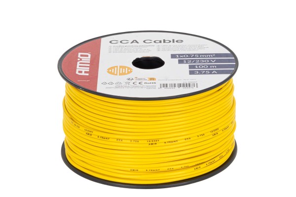 Amio - Καλώδιο Ηχείων Cca 1×0,75mm² 100m – 3,75A / 12-230V - 1 τεμ. (04447/AM) Amio - Καλώδιο Ηχείων Cca 1×0,75mm² 100m – 3,75A / 12-230V - 1 τεμ. (04447/AM)