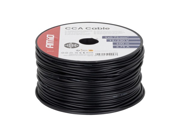 Amio - Μονόκλωνο Καλώδιο Εγκατάστασης Cca 1×0,75mm² 100m – 12/230V - 1 τεμ. (04453/AM) Amio - Μονόκλωνο Καλώδιο Εγκατάστασης Cca 1×0,75mm² 100m – 12/230V - 1 τεμ. (04453/AM)
