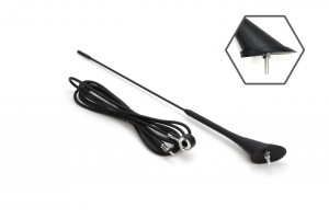 Κεραια Οροφης Μαυρη 40cm Φ5mm Με Καλωδιο 3m