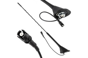 Κεραια Οροφης ANT11 45.4 Cm Με Καλωδιο 20cm Και Φισα RAKU-2 Universal Μαυρη Αμιο - 1 ΤΕΜ.