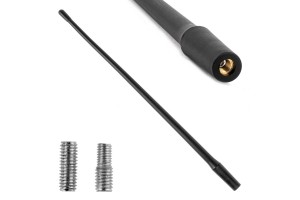 Κεραια Οροφης ANTM12 33cm Με 2 Ανταπτορες 5-6mm Μαυρη Αμιο - 1 ΤΕΜ.