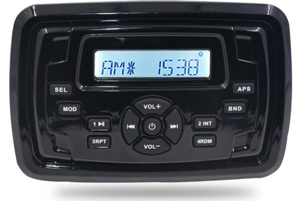 Hasda MP3 Player 155X105mm - 12V - 4X45W Με ΡΑΔΙΟΦΩΝΟ/USB/BLUETOOTH (ΑΔΙΑΒΡΟΧΟ/ΜΑΥΡΟ)