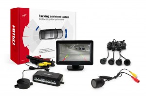 Συστημα Παρκαρισματος 12V Με 4 Αισθητηρες Τυπου Gold (ΜΑΥΡΟ) 18mm Καμερα HD-301 Και Οθονη TFT01 Amio - 1 ΤΕΜ.