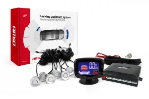 Συστημα Παρκαρισματος 12V Με 8 Αισθητηρες (ΑΣΗΜΙ) 22 Mm Και Οθονη LED-GRAF Amio - 1 ΤΕΜ.