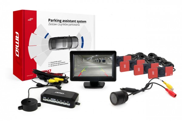 Συστημα Παρκαρισματος 12V Με 4 Αισθητηρες Τυπου Inside (ΜΑΥΡΟ)16,5mm Καμερα HD-301 Και Οθονη TFT01