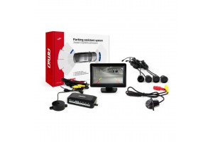 Συστημα Παρκαρισματος Με 4 Ρανταρ Μαυρα Καμερα Και Οθονη 4,3 Inch HD-305 Amio