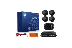 Συστημα Παρκαρισματος 12V Με 4 Αισθητηρες (ΜΑΥΡΟ) 22mm (ΕΠΙΠΛΕΟΝ ΔΑΚΤΥΛΙΔΙ) Και Buzzer M-TECH