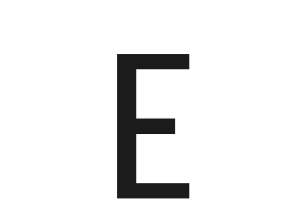 Αυτοκολλητο Γραμμα Πινακιδων 60x30cm "E"