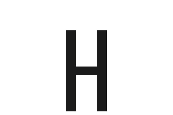 Αυτοκολλητο Γραμμα Πινακιδων 60x30cm "H"