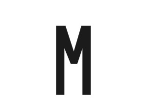 Αυτοκολλητο Γραμμα Πινακιδων 60x30cm "M"