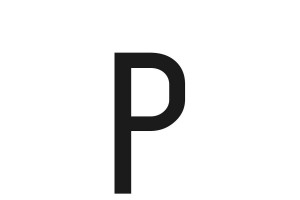 Αυτοκολλητο Γραμμα Πινακιδων 60x30cm "P"