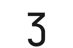 Αυτοκολλητο Γραμμα Πινακιδων 60x30 Mm "3"