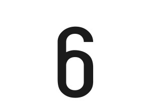 Αυτοκολλητο Γραμμα Πινακιδων 60x30 Mm "6"