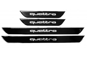 Quattro (AUDI) Μαρσπιε Εσωτερικα Αυτοκολλητα (45x4cmX2 +25x4cmX2) Με Επικαλυψη ΕΠΟΞΕΙΔ. Ρυτινης 4ΤΕΜ