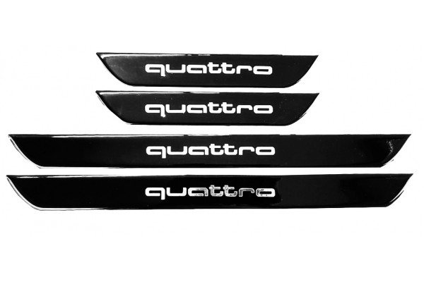 Quattro (AUDI) Μαρσπιε Εσωτερικα Αυτοκολλητα (45x4cmX2 +25x4cmX2) Με Επικαλυψη ΕΠΟΞΕΙΔ. Ρυτινης 4ΤΕΜ