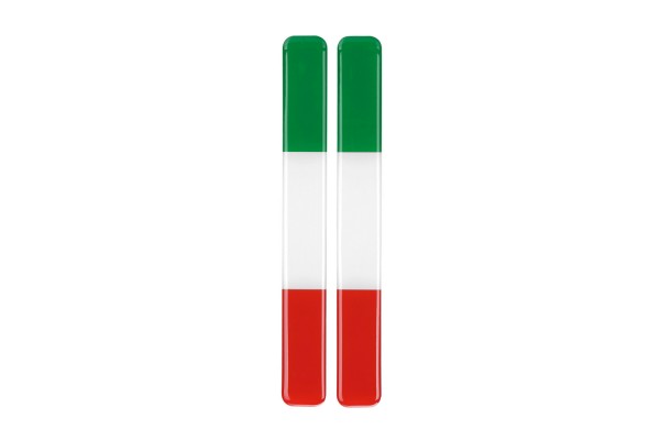 Αυτοκολλητο Σημα 3D Σημαια Ιταλιας 138x15mm 2ΤΕΜ.