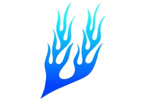 Αυτοκολλητο ΦΛΟΓΑ-ΜΠΛΕ (20x30cm) Αριστερο - 1 ΤΕΜ.