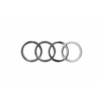 Audi Αυτοκολλητο Σημα Χρωμιο 17,6x6,2cm Με Επικαλυψη Σμαλτου - 1 ΤΕΜ.